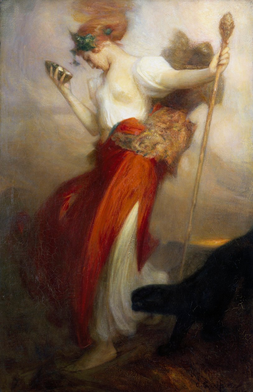 Obraz "Bachantka" namalowany przez Arthura Hackera (1858-1919) w 1913 r. autorstwa Arthur Hacker