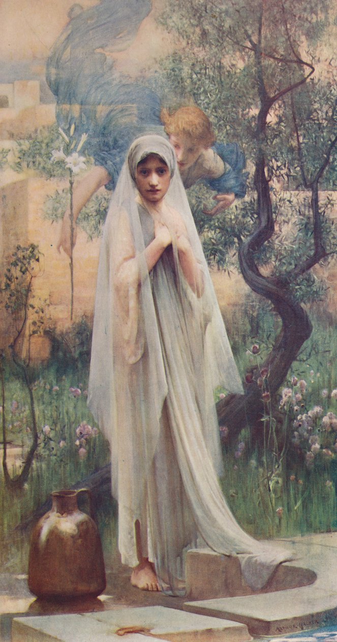 Zwiastowanie, 1892, ok. 1900 autorstwa Arthur Hacker