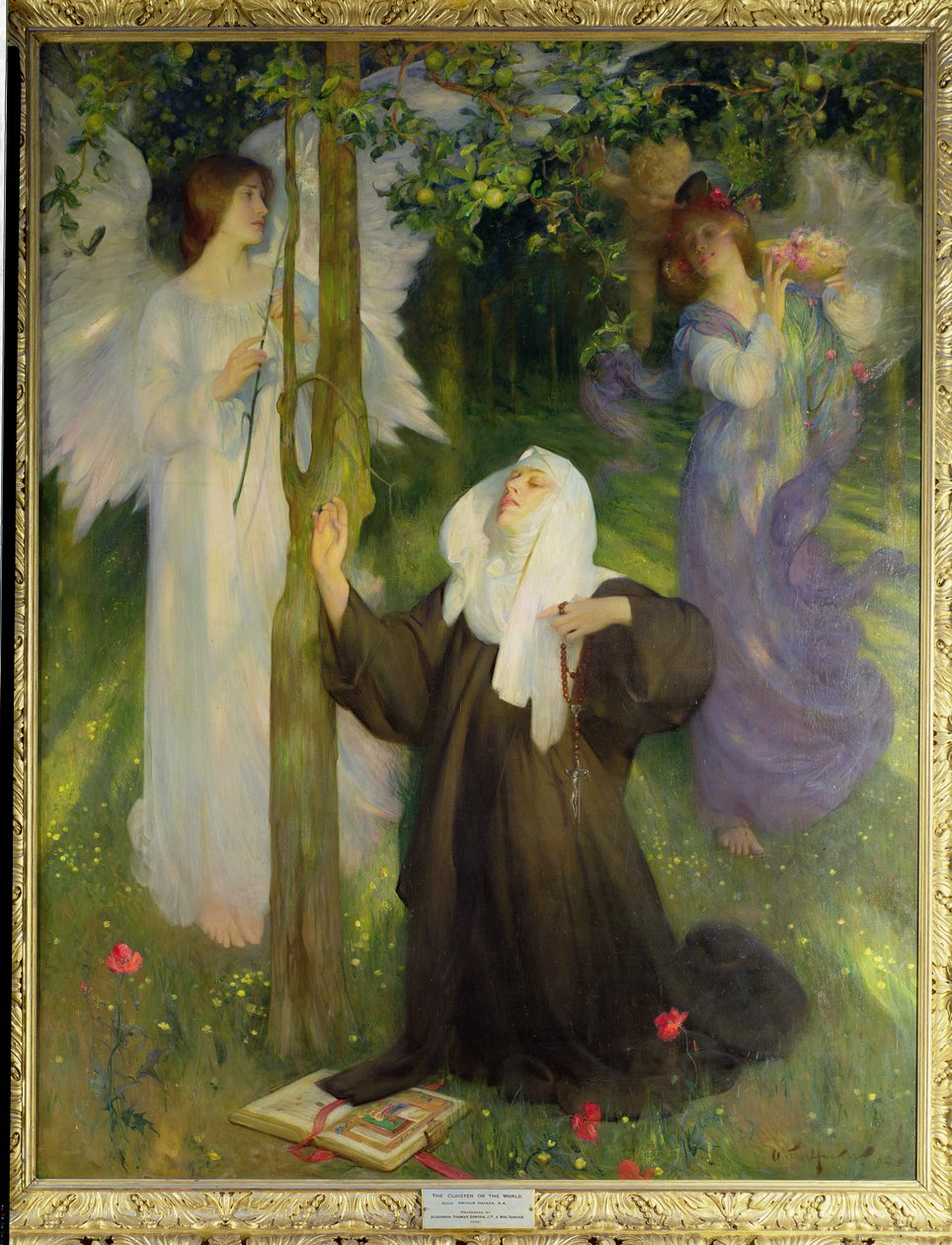 Klasztor lub świat, 1896 autorstwa Arthur Hacker