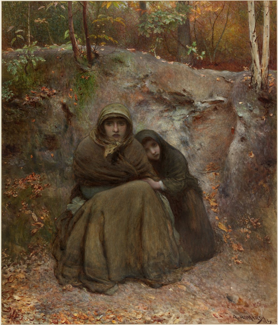 Wędrowcy (akwarela i akwarela na papierze) autorstwa Arthur Hardwick Marsh