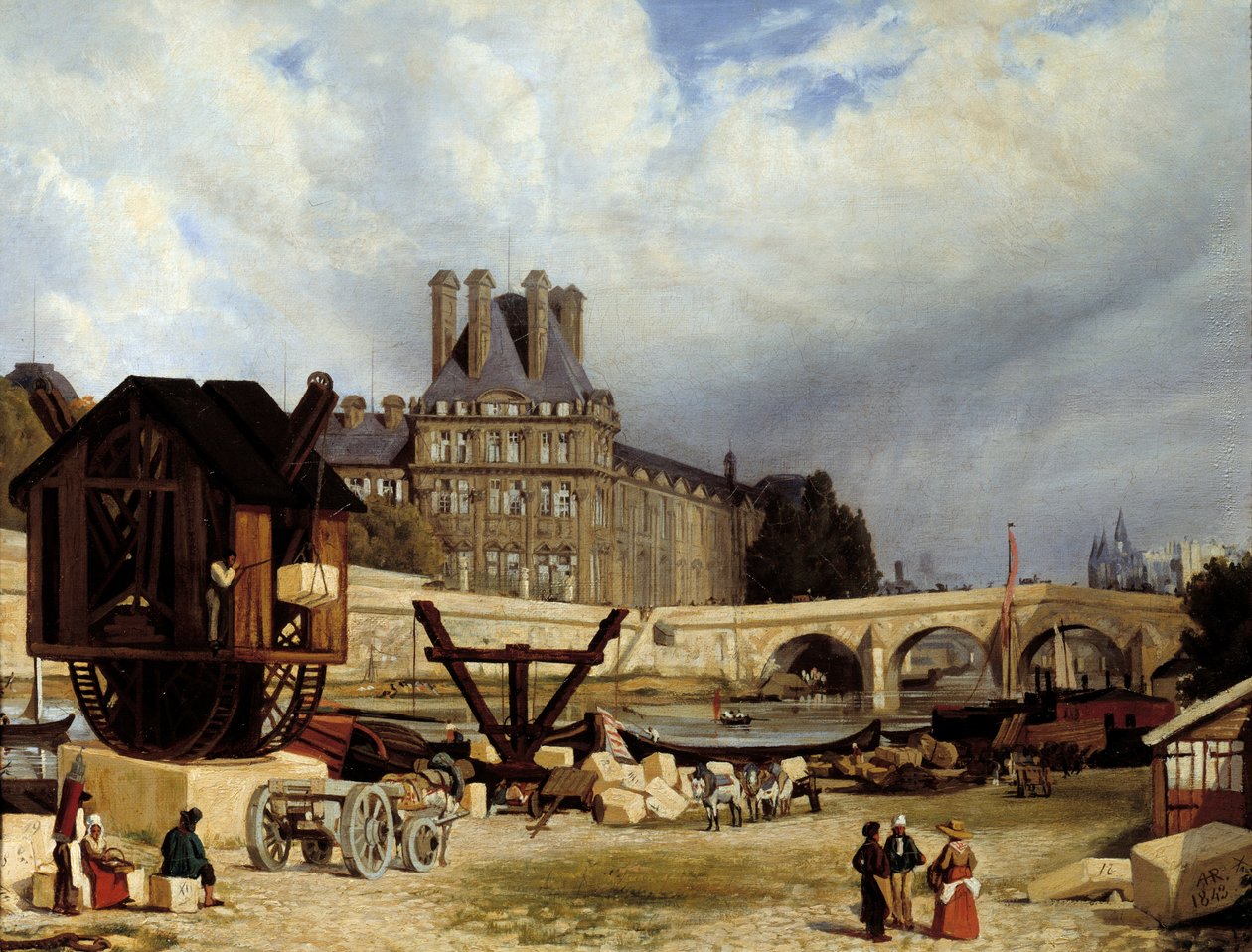 Tuileries i Most Królewski. Obraz Arthura Henry