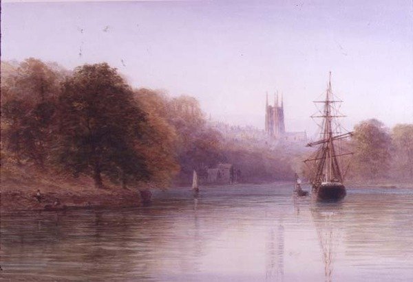Na Dart (akwarela) autorstwa Arthur Henry Enock
