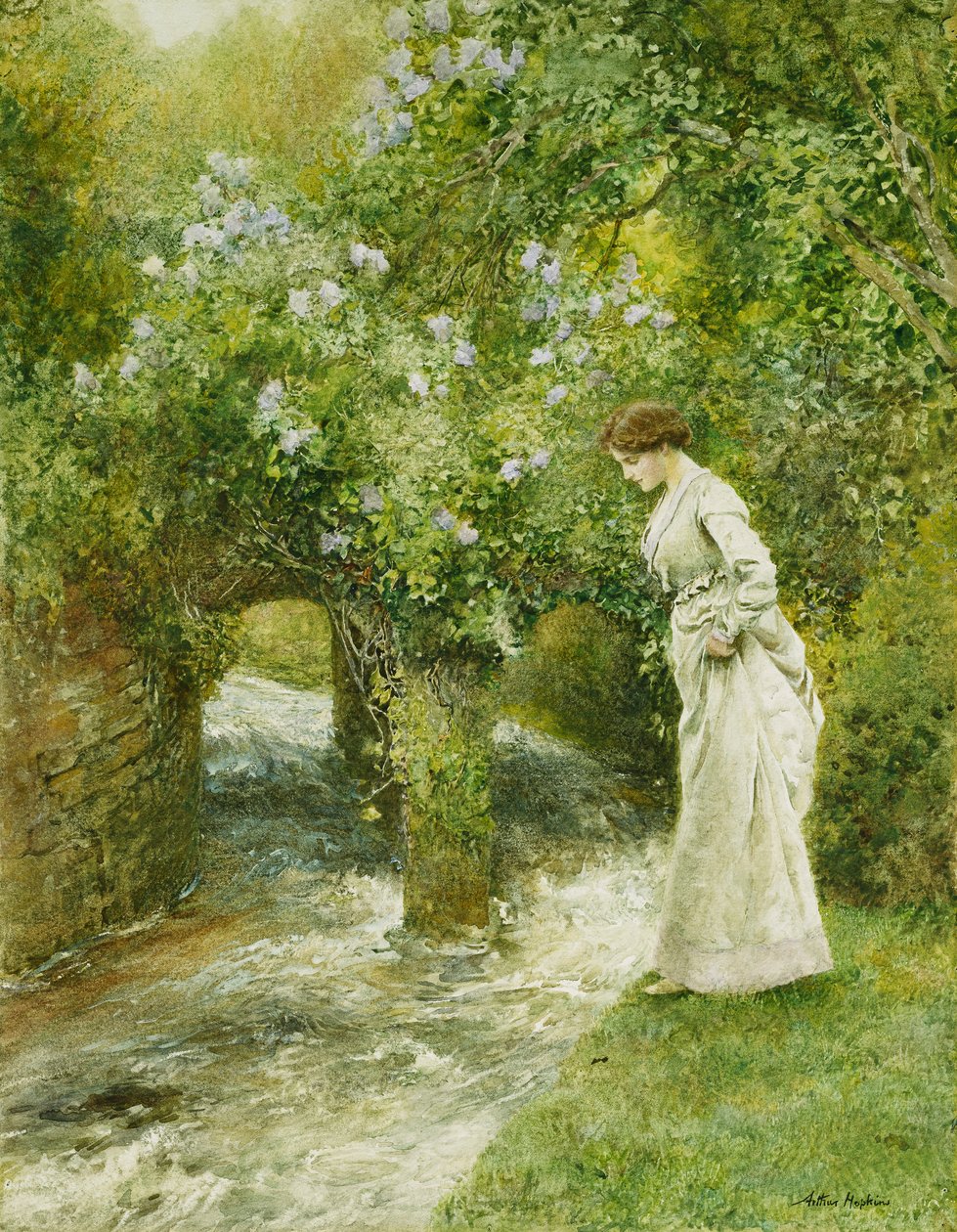 Młyński strumień na wiosnę, autorstwa Arthur Hopkins