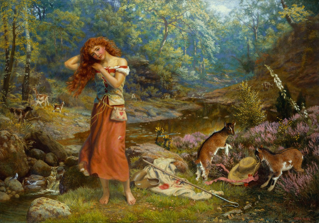 Toaleta Audrey, 1897 autorstwa Arthur Hughes