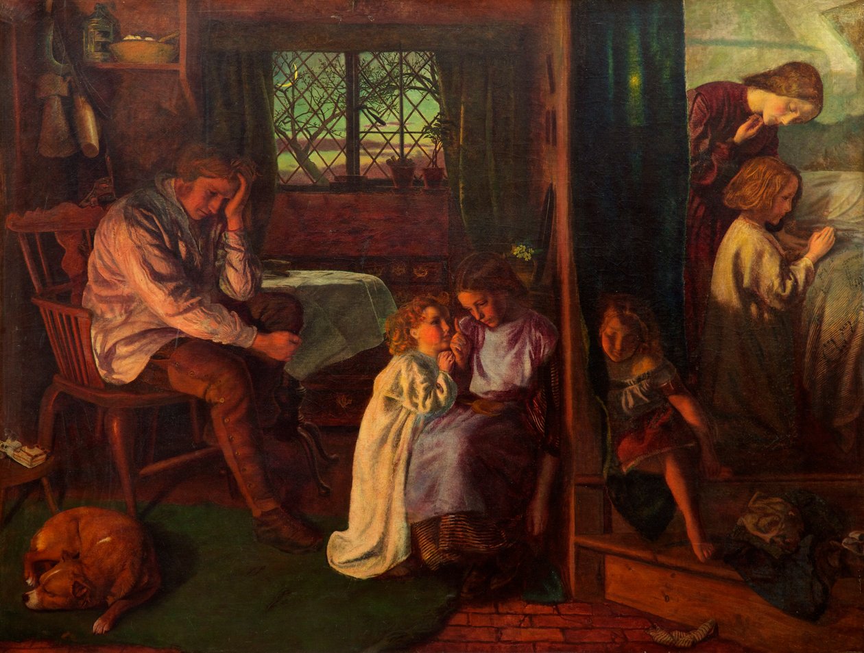 Dobranoc, 1862 autorstwa Arthur Hughes