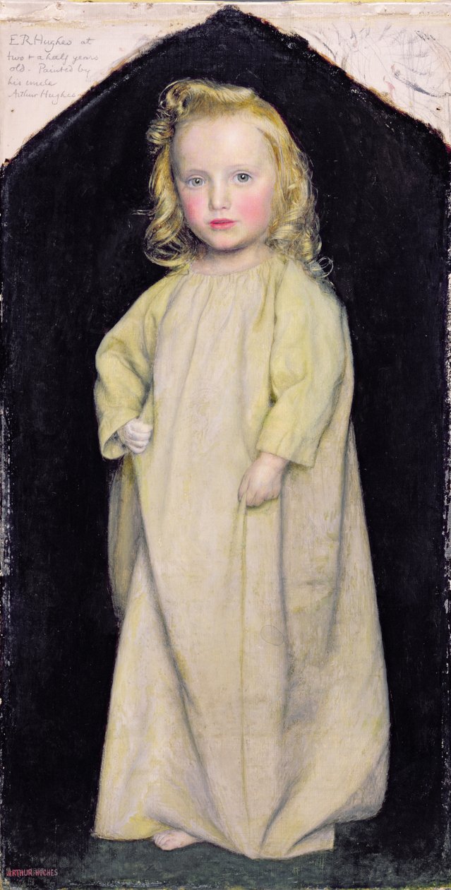 Edward Robert Hughes jako dziecko, c.1853-4 autorstwa Arthur Hughes