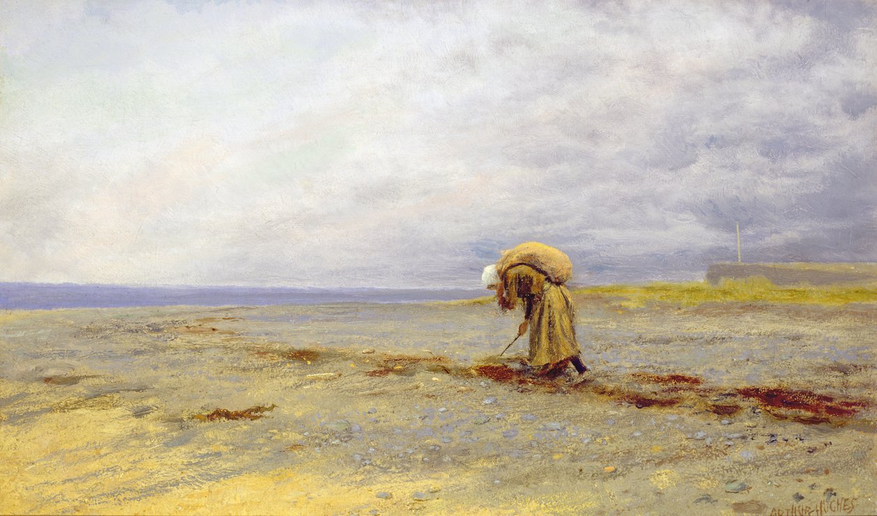 Zbieranie wodorostów autorstwa Arthur Hughes