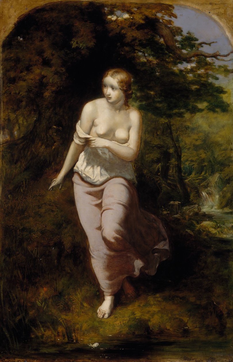 Kąpiel Musidora, 1849. autorstwa Arthur Hughes