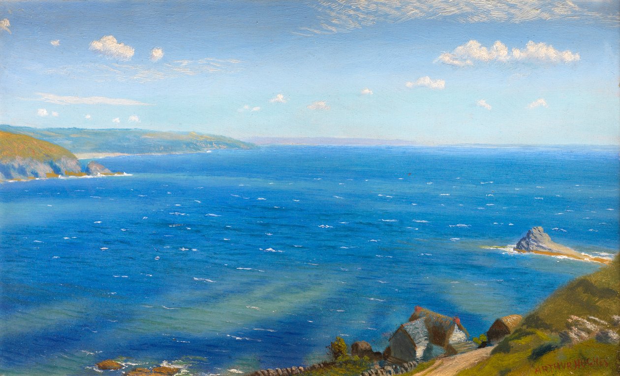 Studia dla Hannafore, West Looe (olej na pokładzie) autorstwa Arthur Hughes
