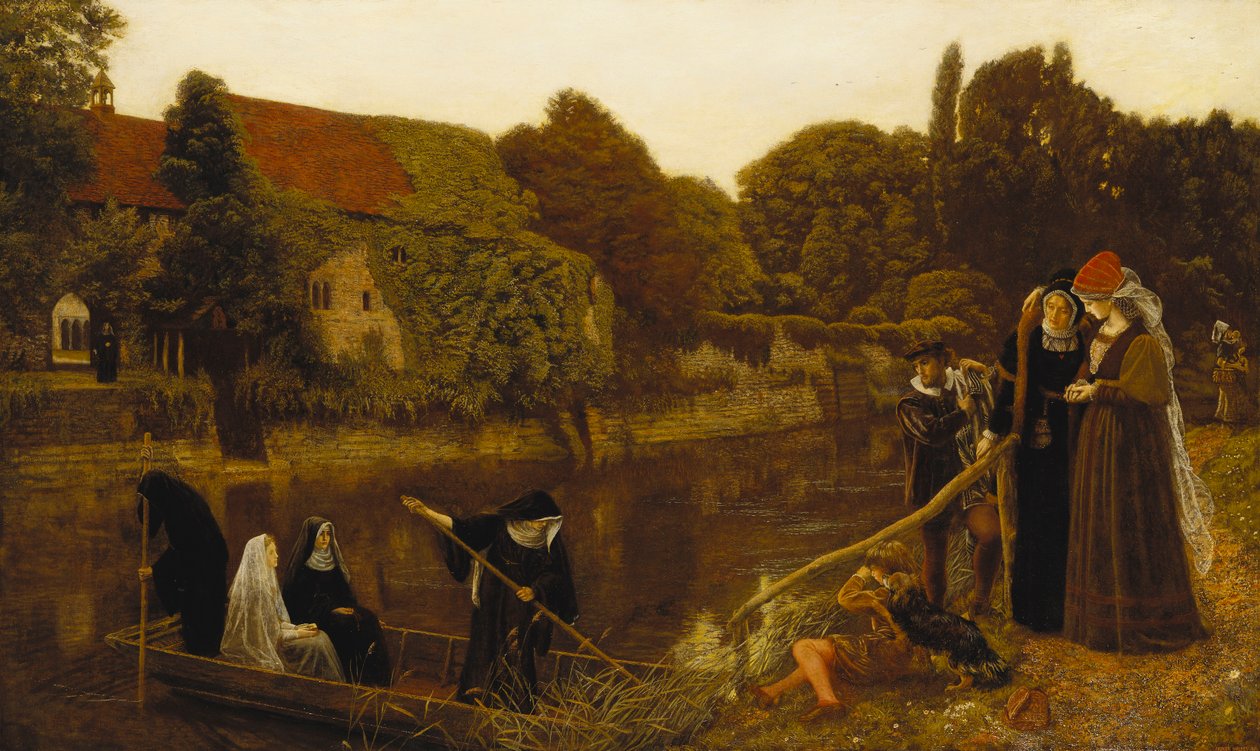 Klasztorna łódź, 1874 autorstwa Arthur Hughes