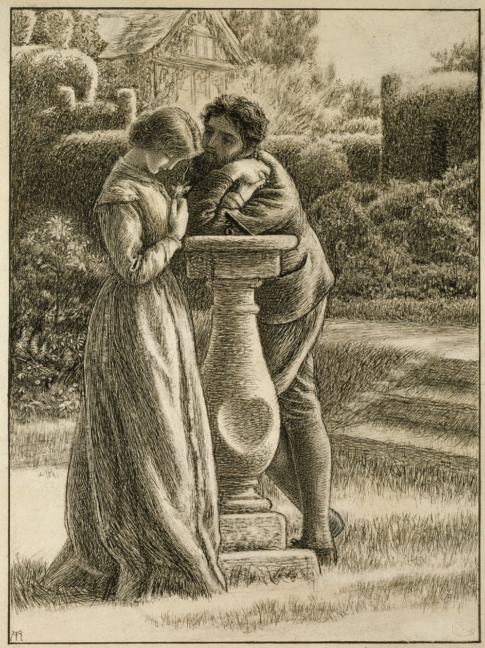 Tarcza, XIX w. (pióro i atrament na papierze) autorstwa Arthur Hughes