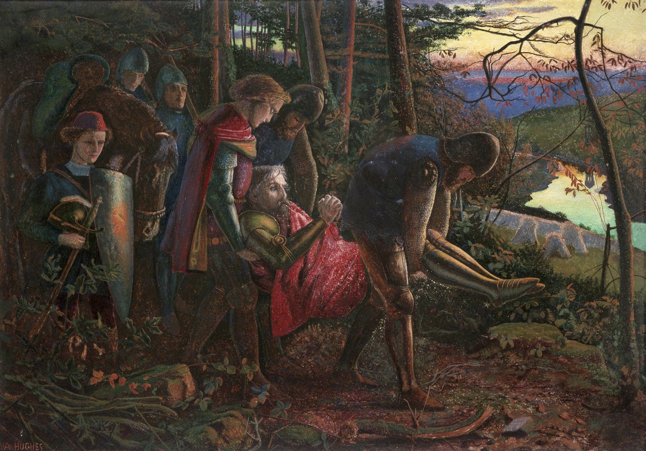 Rycerz Słońca, 1860 autorstwa Arthur Hughes