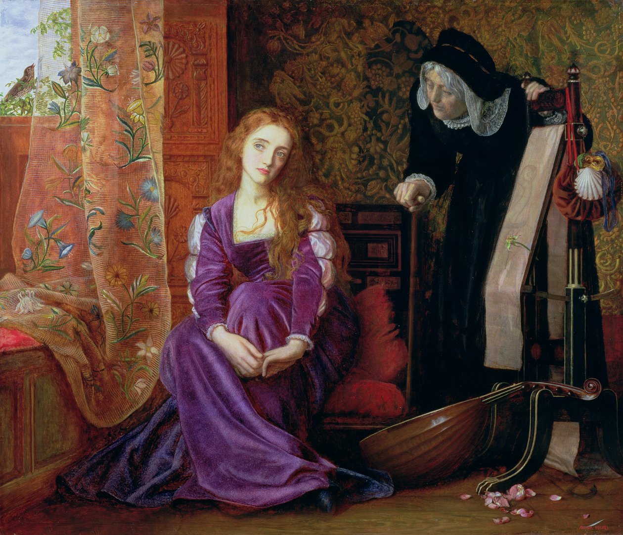 „Ból serca” lub „Nigdy więcej westchnień, panie”, 1868 r. autorstwa Arthur Hughes