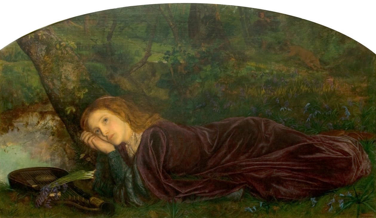 Szczelina w lutni, 1861-62 autorstwa Arthur Hughes