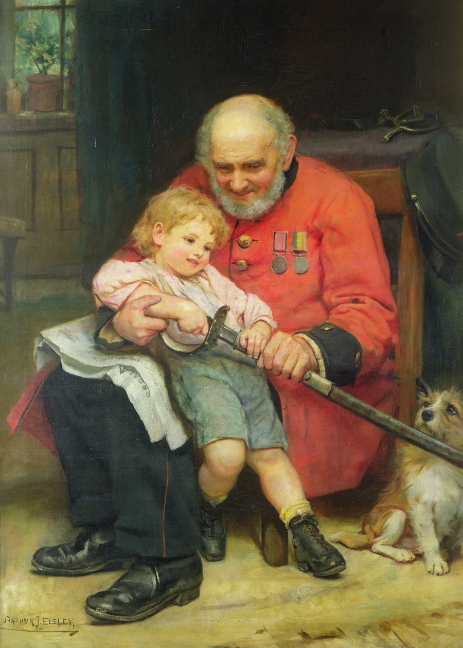 Młody Brytyjczyk (olej na płótnie) autorstwa Arthur John Elsley