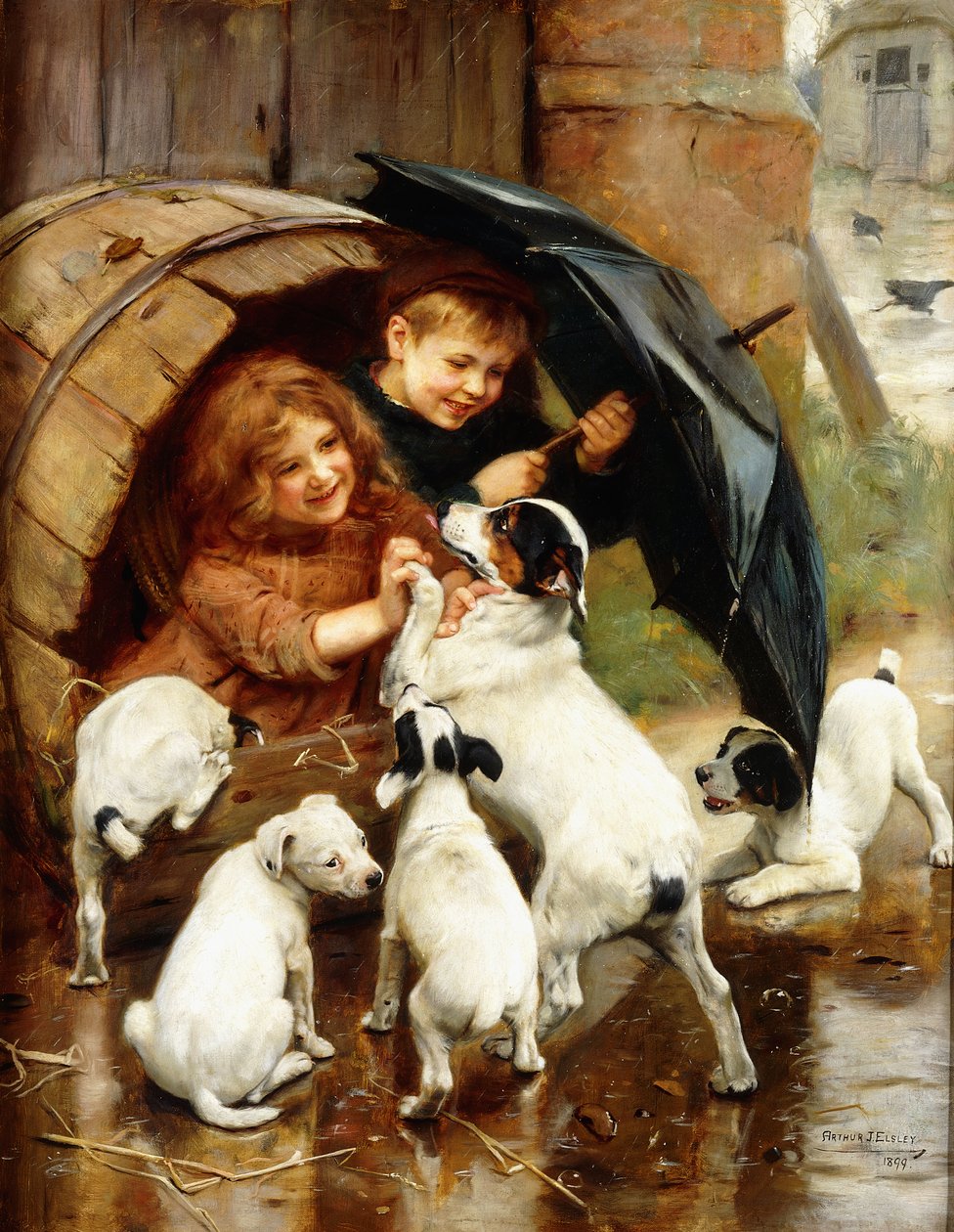 Pełne wnętrze autorstwa Arthur John Elsley