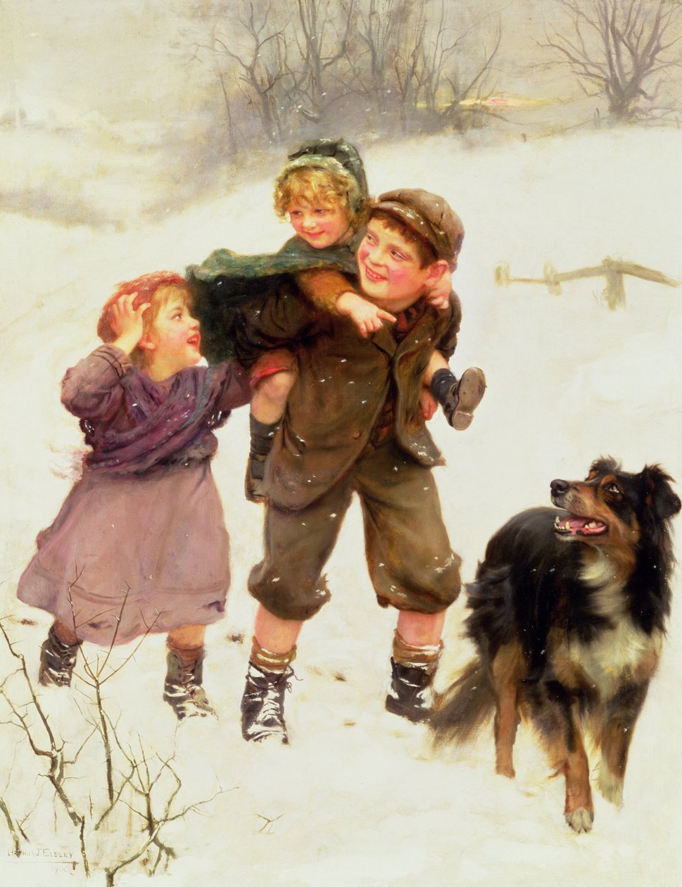 Przejażdżka na barana autorstwa Arthur John Elsley