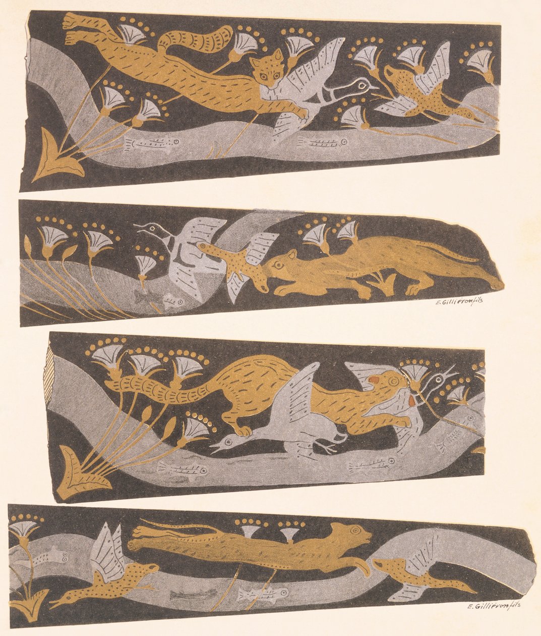 Sztylety z brązu, złota i srebra, z 1921 r. (rysunek) autorstwa Arthur John Evans
