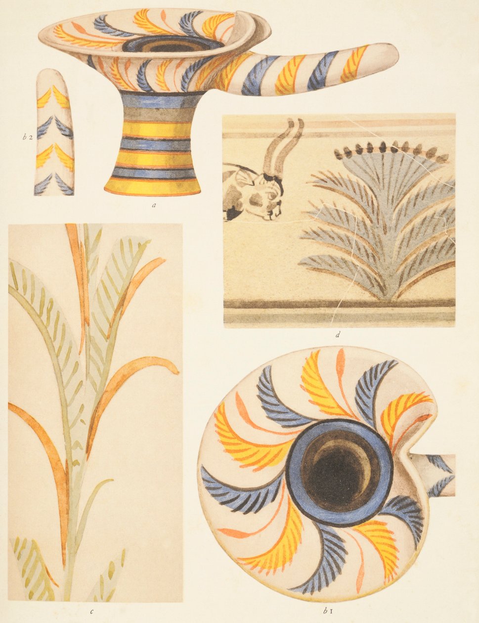 Fragment dekoracji ceramicznych z Knossos autorstwa Arthur John Evans
