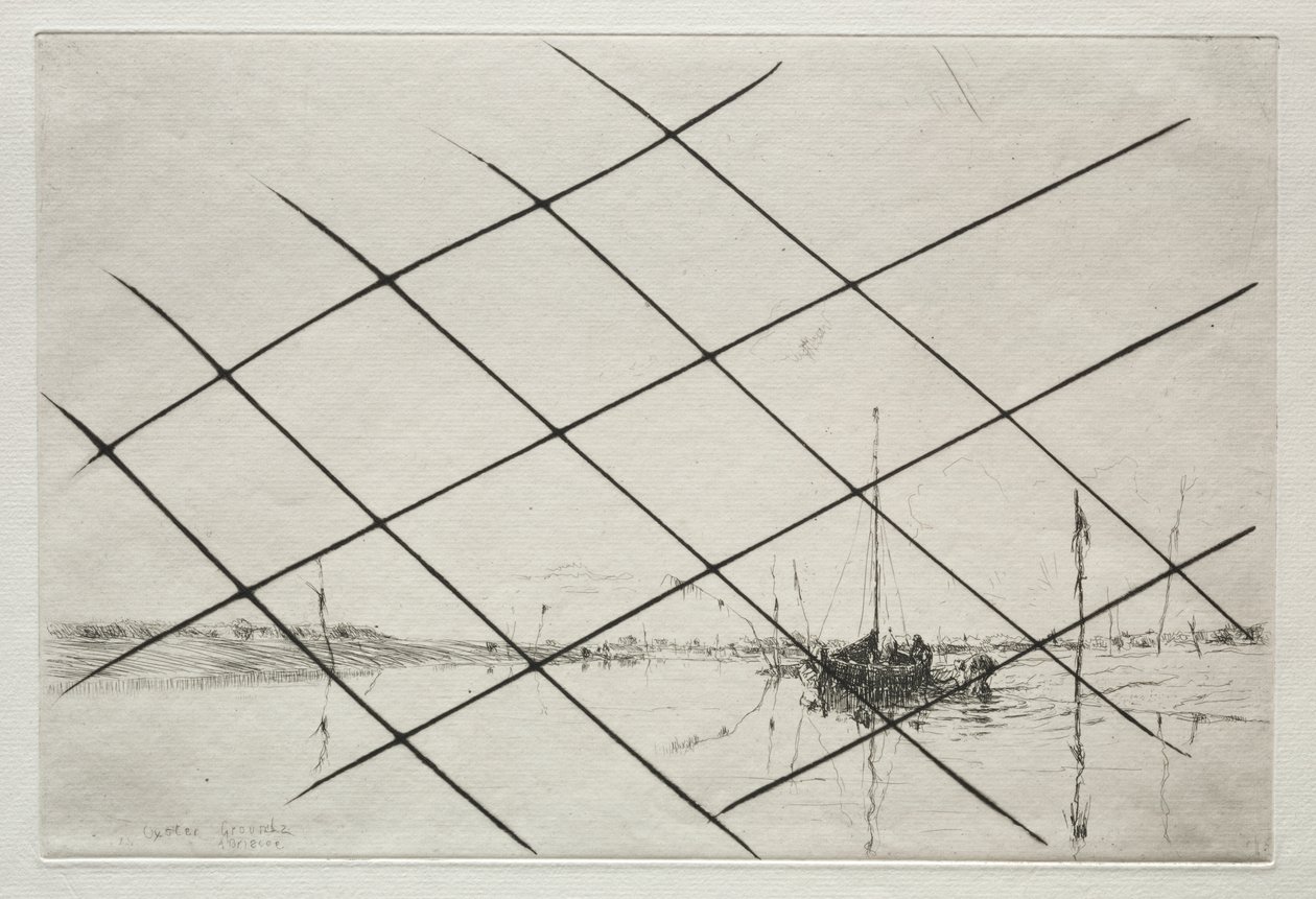 Oyster Grounds (nad Essex Creek podczas odpływu) autorstwa Arthur John Trevor Briscoe