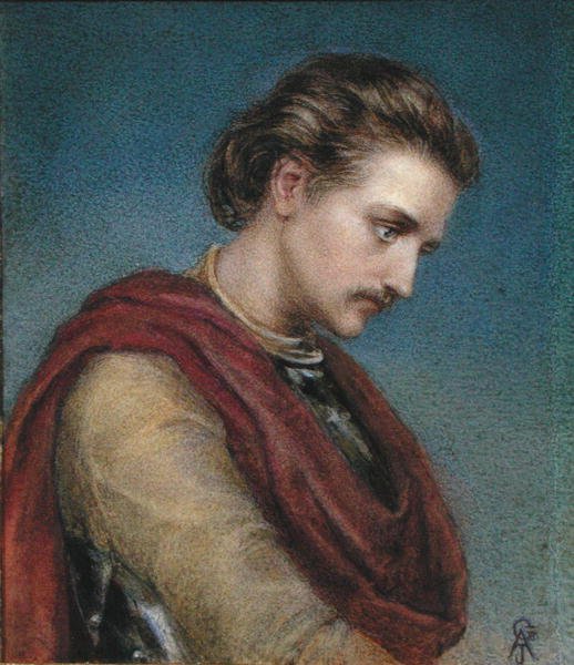 Sir Bedevere (akwarela na papierze) autorstwa Arthur Joseph Gaskin