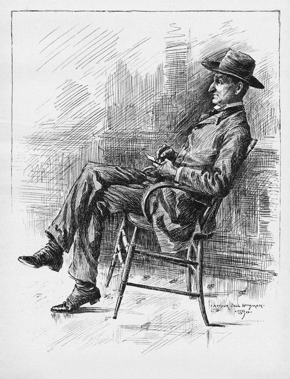 Portret Benjamina Petera Old Hutch Hutchinson, 1890 autorstwa Arthur Jule Goodman
