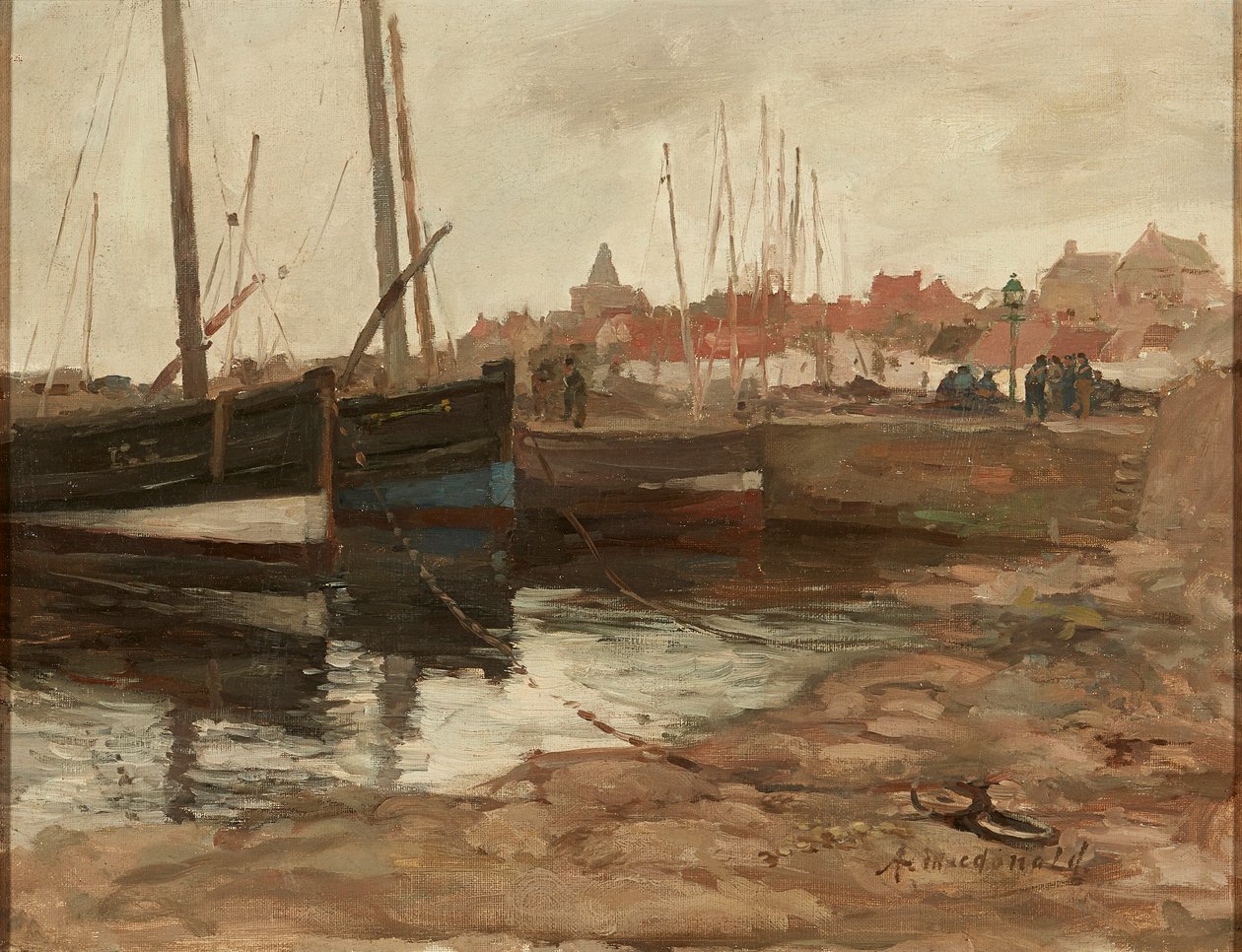 Port East Neuk (olej na płótnie) autorstwa Arthur MacDonald