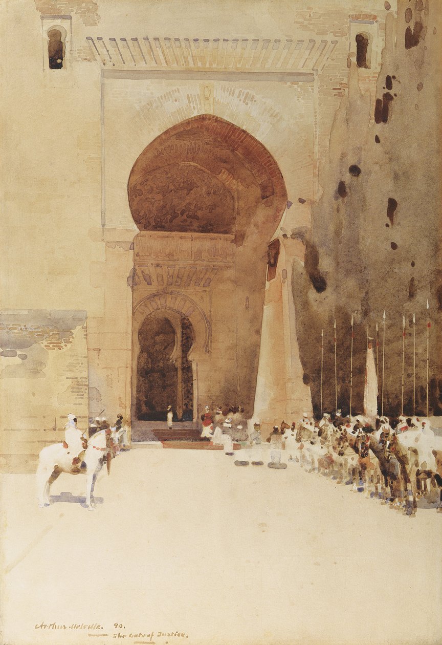 Bramy Sprawiedliwości, 1890 (wc na papierze) autorstwa Arthur Melville