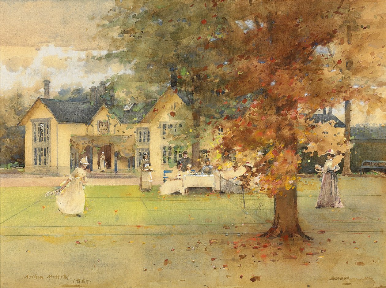 The Lawn Tennis Party w Marcus, 1889 autorstwa Arthur Melville