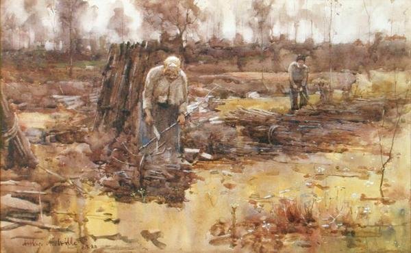 Zbieracze gałązek, Grez-sur-Loing autorstwa Arthur Melville