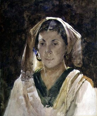 Kobieta z Aragonii (akwarela) autorstwa Arthur Melville