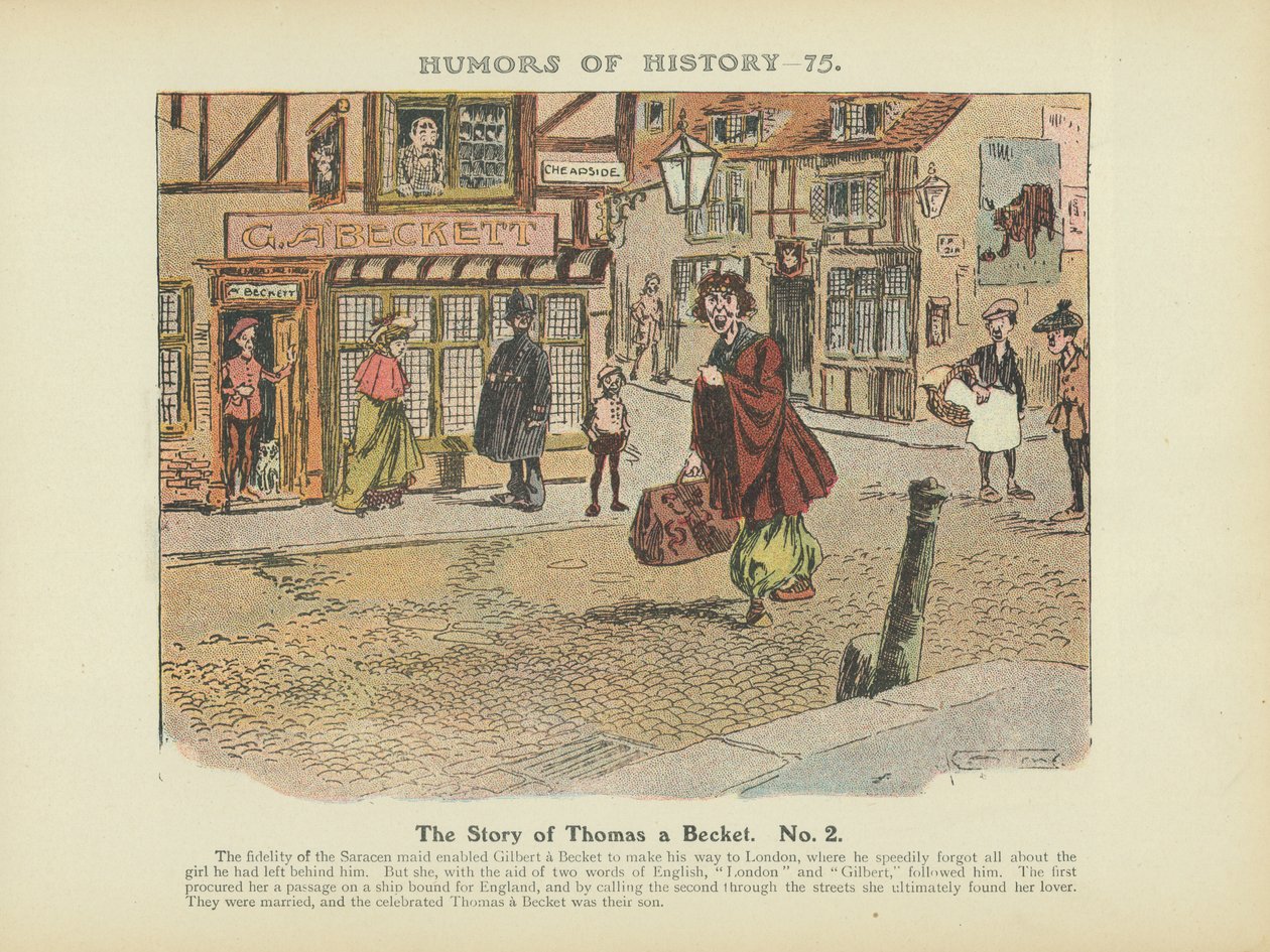 Historia Tomasza Becketa. Nr 2 (kolorowa litografia) autorstwa Arthur Moreland