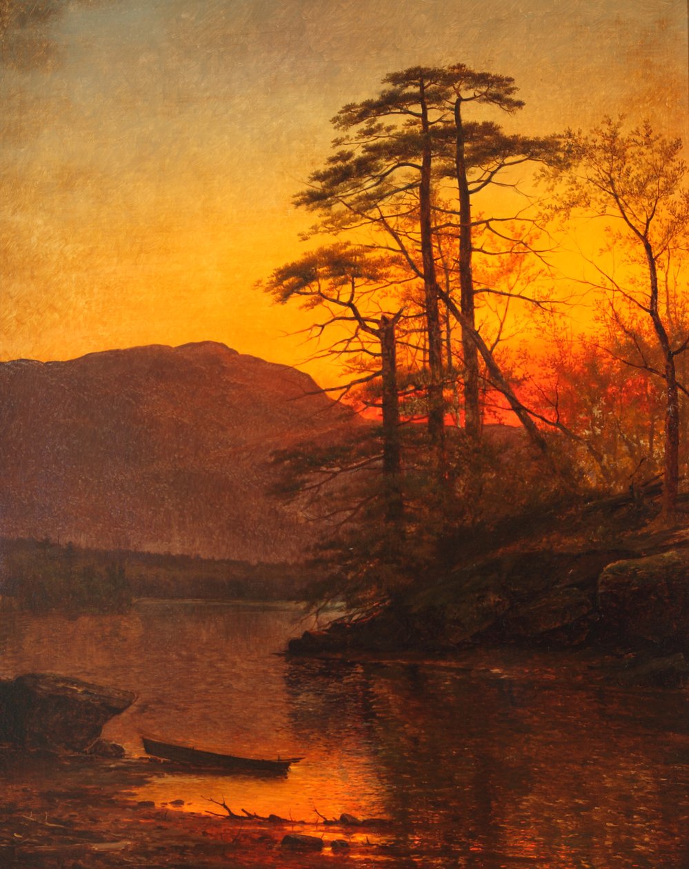 Wieczór nad rzeką Ausable 1875 (olej na płótnie) autorstwa Arthur Parton