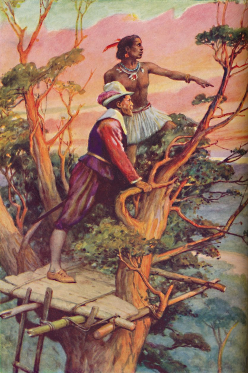 Sir Francis Drake — pierwszy Anglik, który zobaczył Pacyfik, ok. 1925 r. autorstwa Arthur Percy Dixon