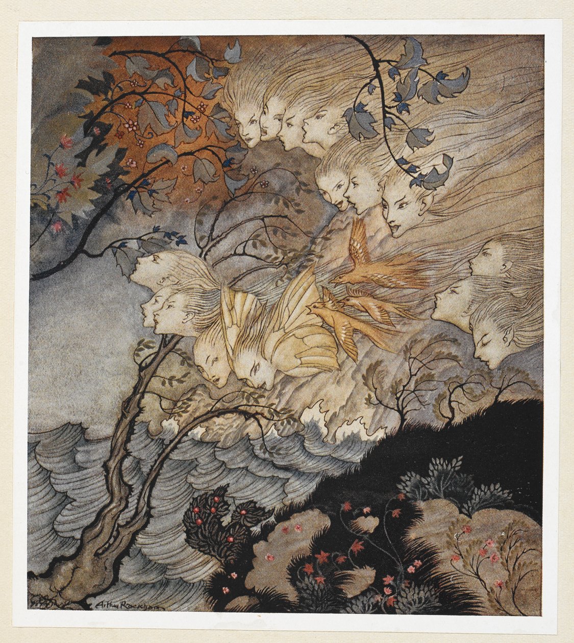 AKT III: Scena II, wers 147 ... a czasami głos autorstwa Arthur Rackham