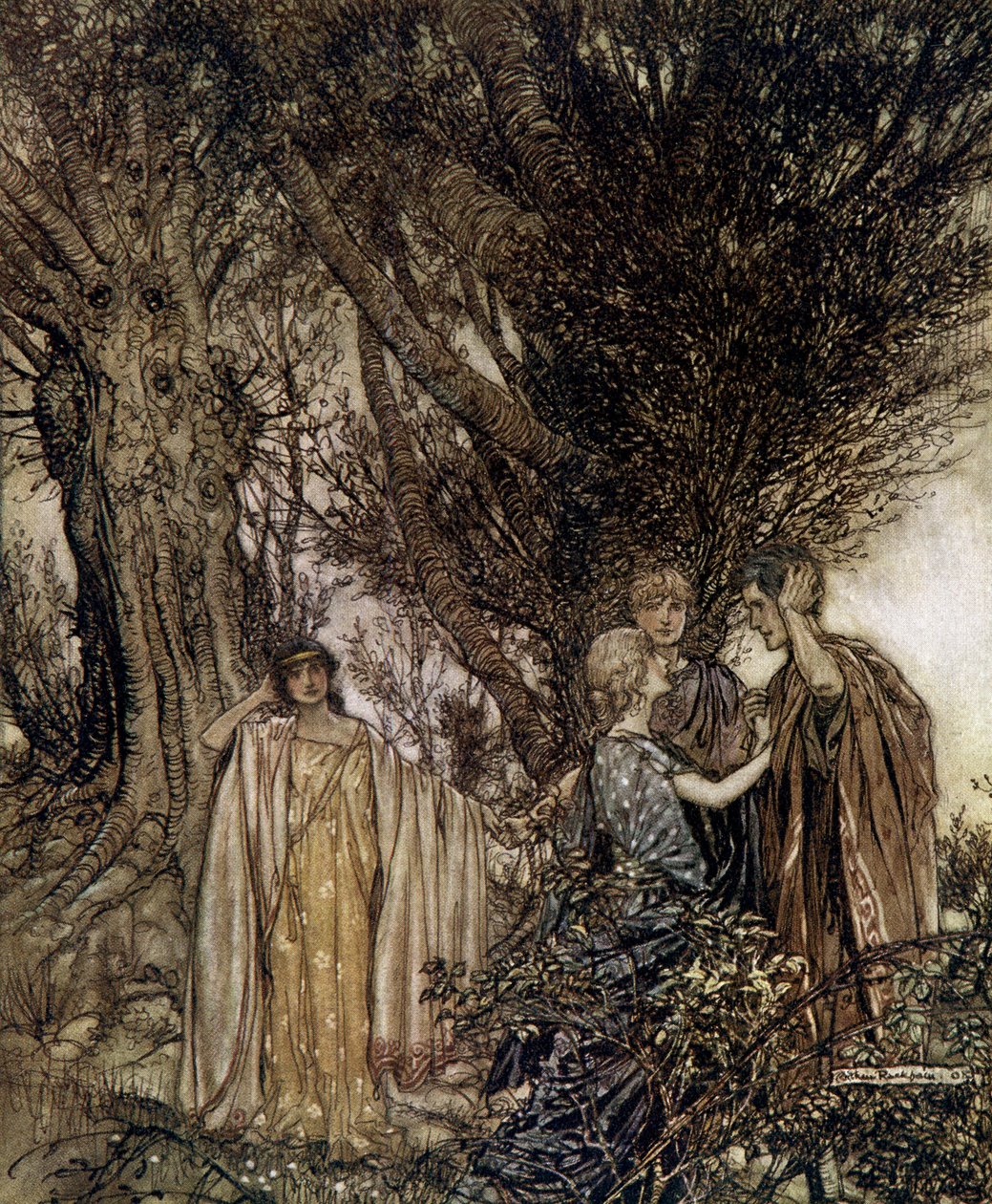 Sen nocy letniej autorstwa Arthur Rackham
