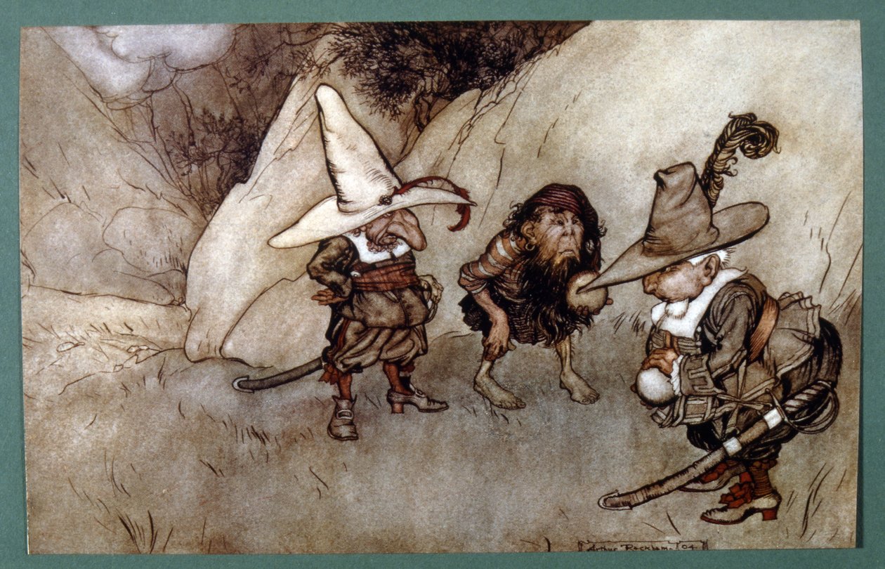 Opowiadanie amerykańskiego autora Washington (ilustracja) autorstwa Arthur Rackham