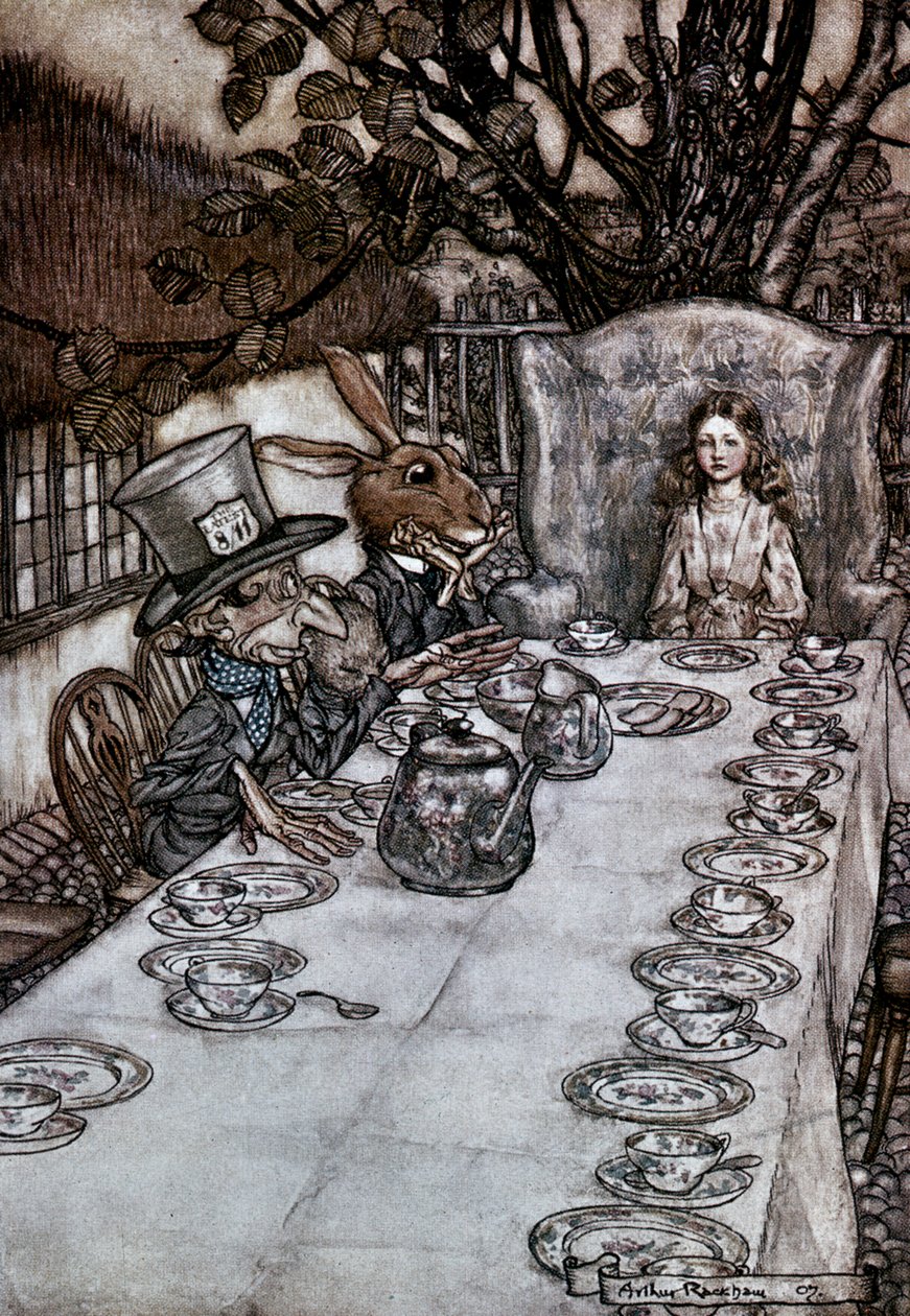 Alicja w Krainie Czarów, 1917 autorstwa Arthur Rackham