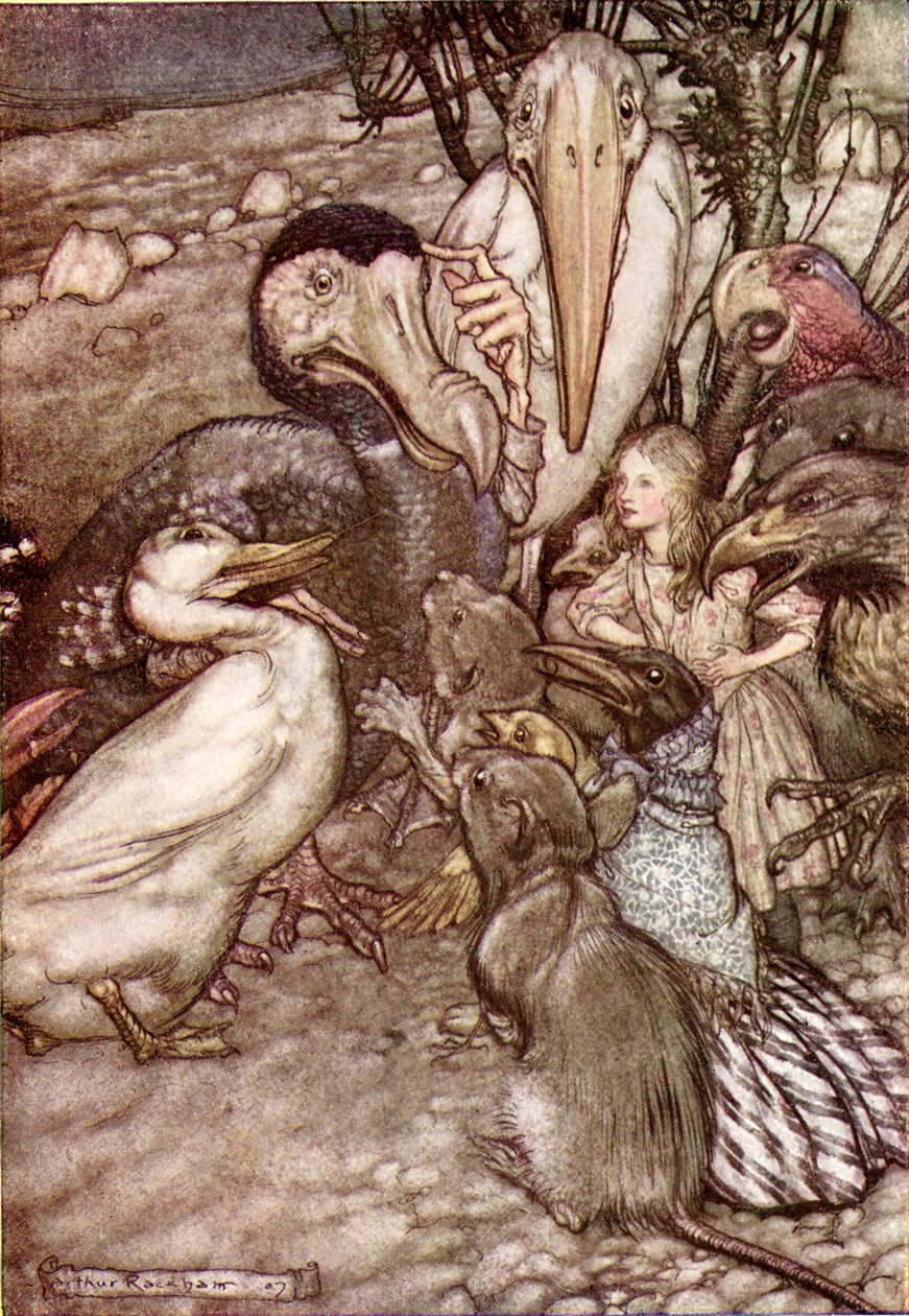 Alicja w Krainie Czarów Lewisa Carrolla autorstwa Arthur Rackham