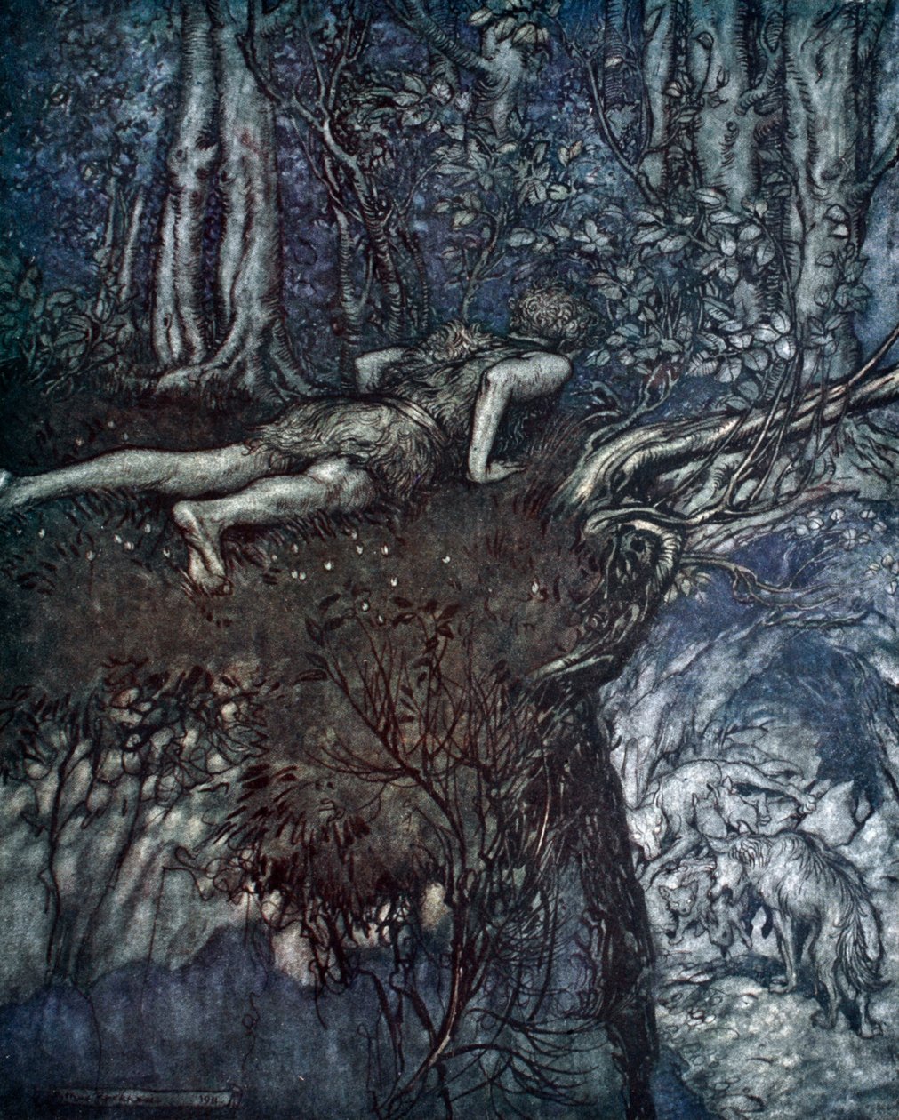 „I tam dowiedziałem się, jaka jest miłość”, 1924. autorstwa Arthur Rackham