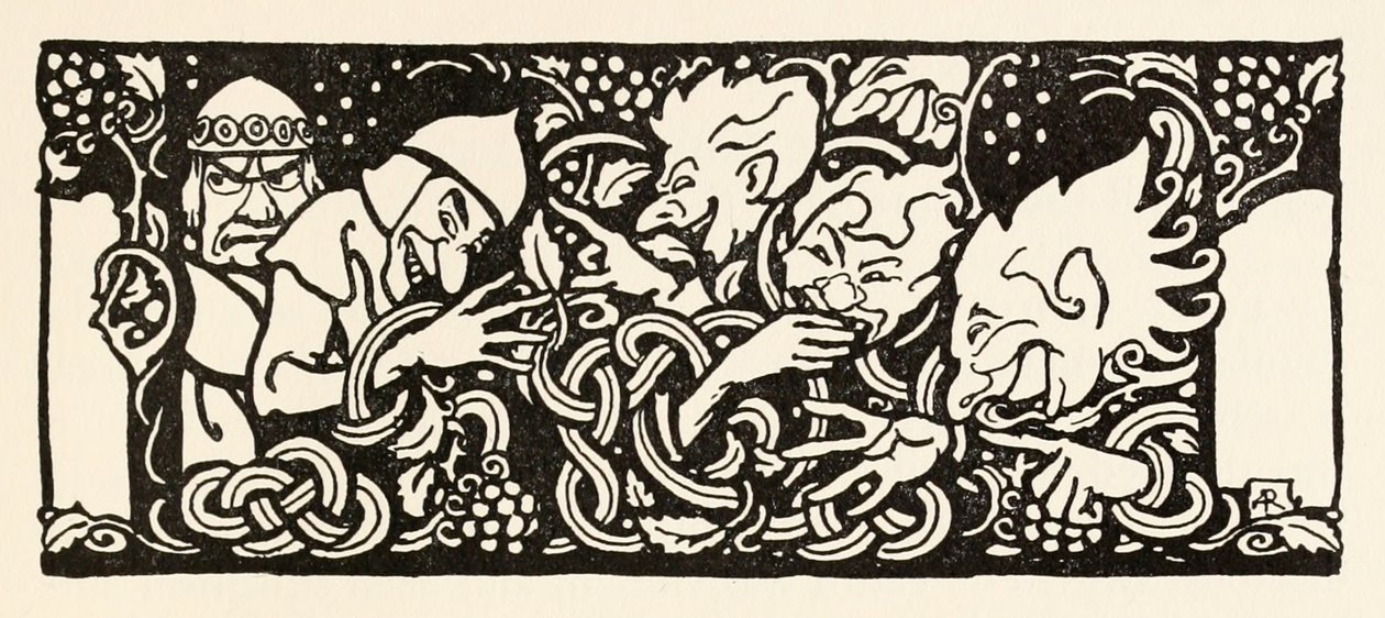 Becfola w swoim rydwanie z filmu Zaloty Becfola w irlandzkich bajkach Zobacz opis autorstwa Arthur Rackham