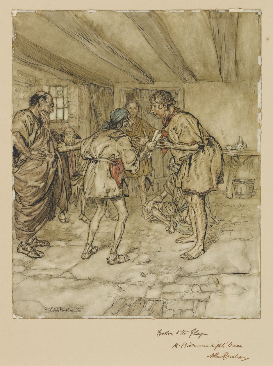 Spodek i aktorzy: Sen nocy letniej autorstwa Arthur Rackham