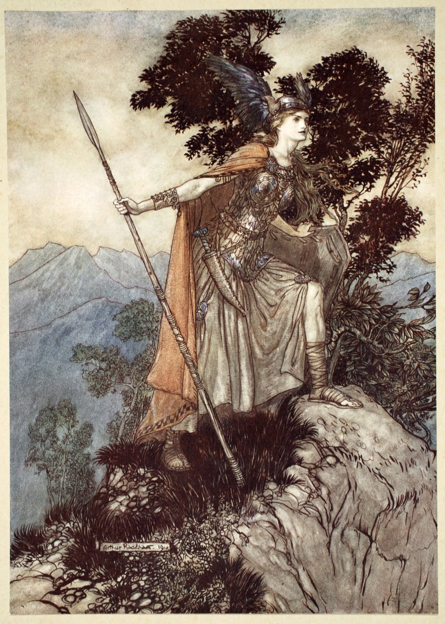 Brunhilda, 1910. autorstwa Arthur Rackham