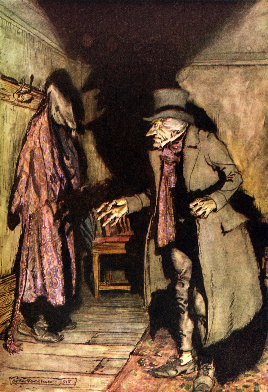 Karola Dickensa „Opowieść wigilijna” autorstwa Arthur Rackham