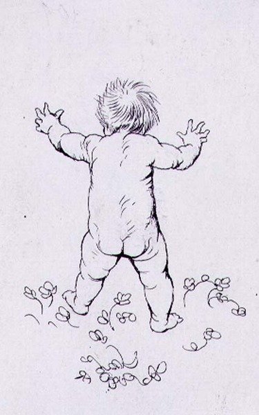 Pierwsze kroki, ilustracja z „Wiosny życia, wiersze z dzieciństwa” Algernona Charlesa Swinburne