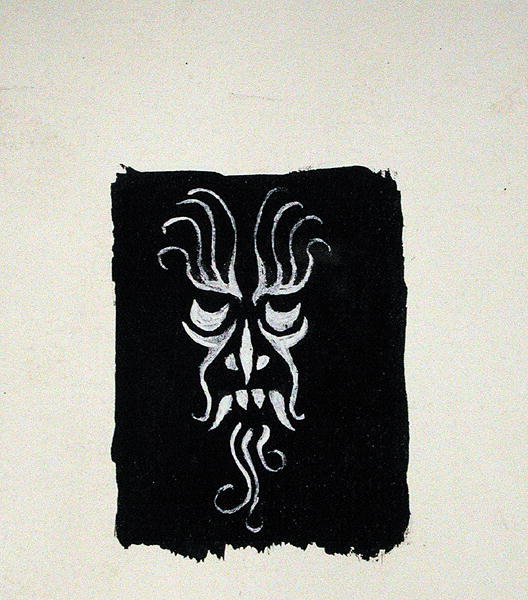 Grotesque Head (pióro i tusz oraz kolor ciała) autorstwa Arthur Rackham