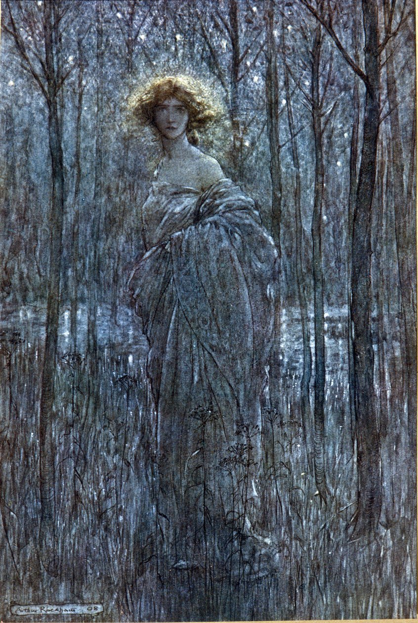 Helena: Ilustracja Arthura RACKHAMA (1867-1939) do „Snu letniej nocy” Williama Szekspira autorstwa Arthur Rackham