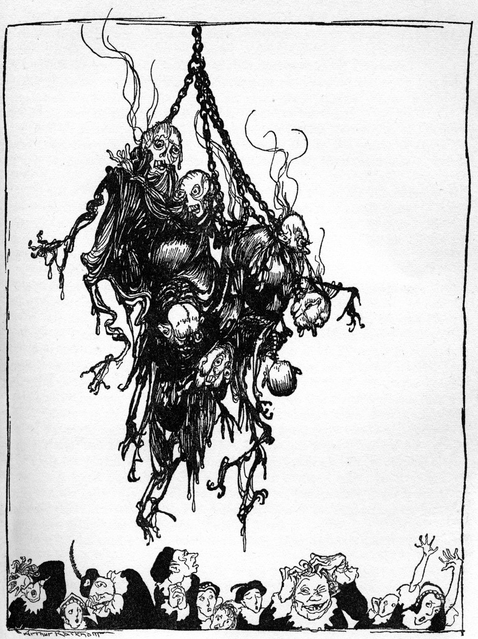„Hop-Frog” Edgara Allana Poe autorstwa Arthur Rackham