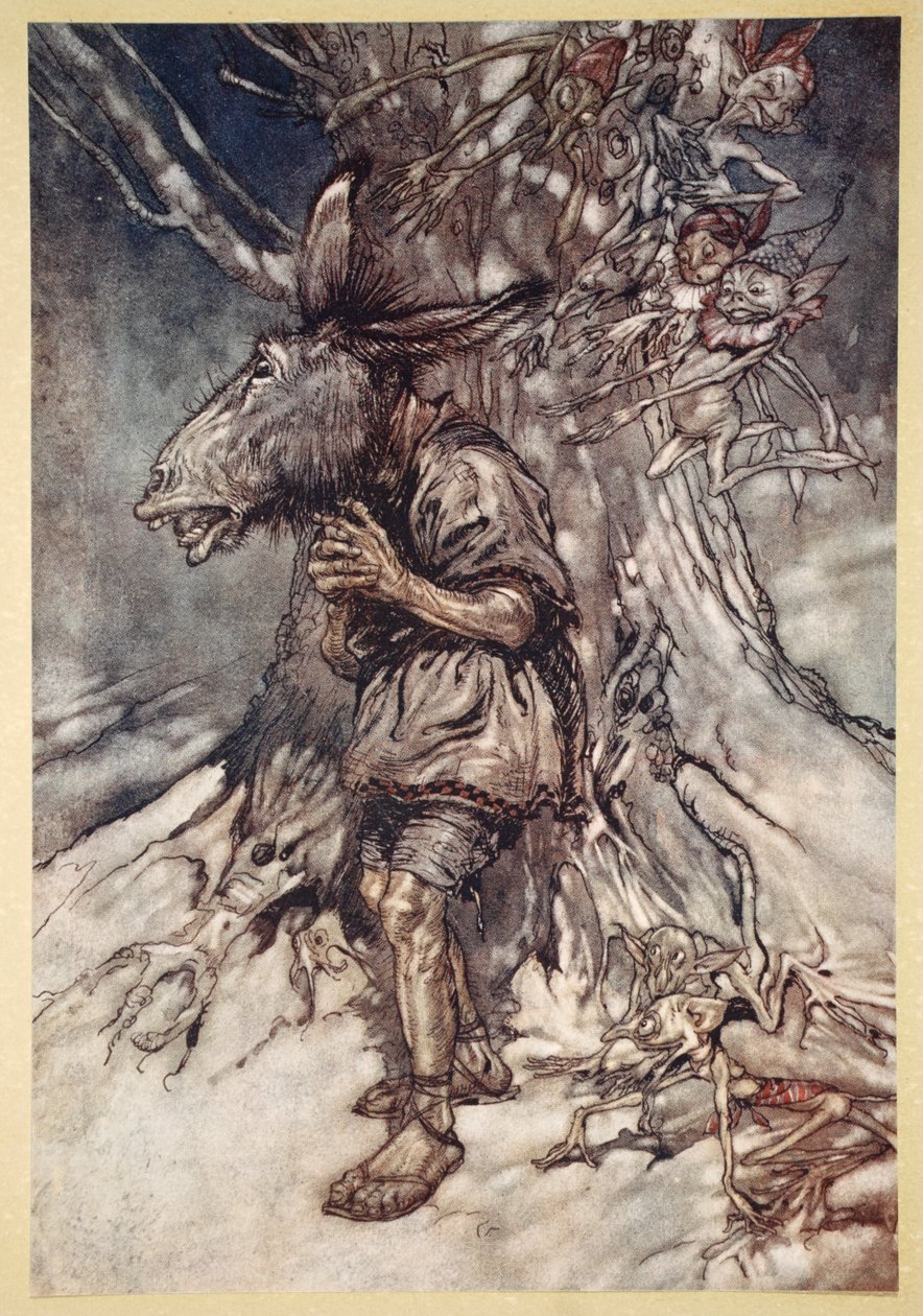 Zaśpiewam, aby usłyszeli, że się nie boję, ilustracja ze „Snu nocy letniej” Williama Szekspira, 1908 autorstwa Arthur Rackham