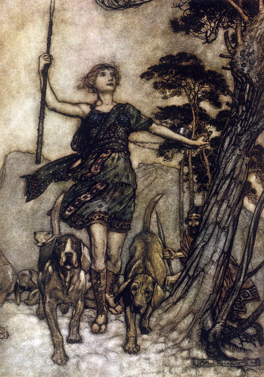 Ilustracja Arthura RACKHAMA (1867-1939) do „Snu letniej nocy” Williama Szekspira autorstwa Arthur Rackham